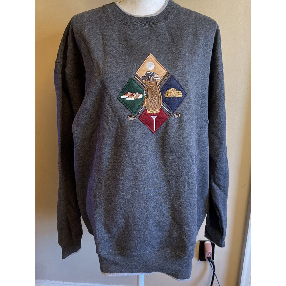 M & C Sport Golf Sweatshirt Size XL Diamond Patch In Center Chest New w/o Tags